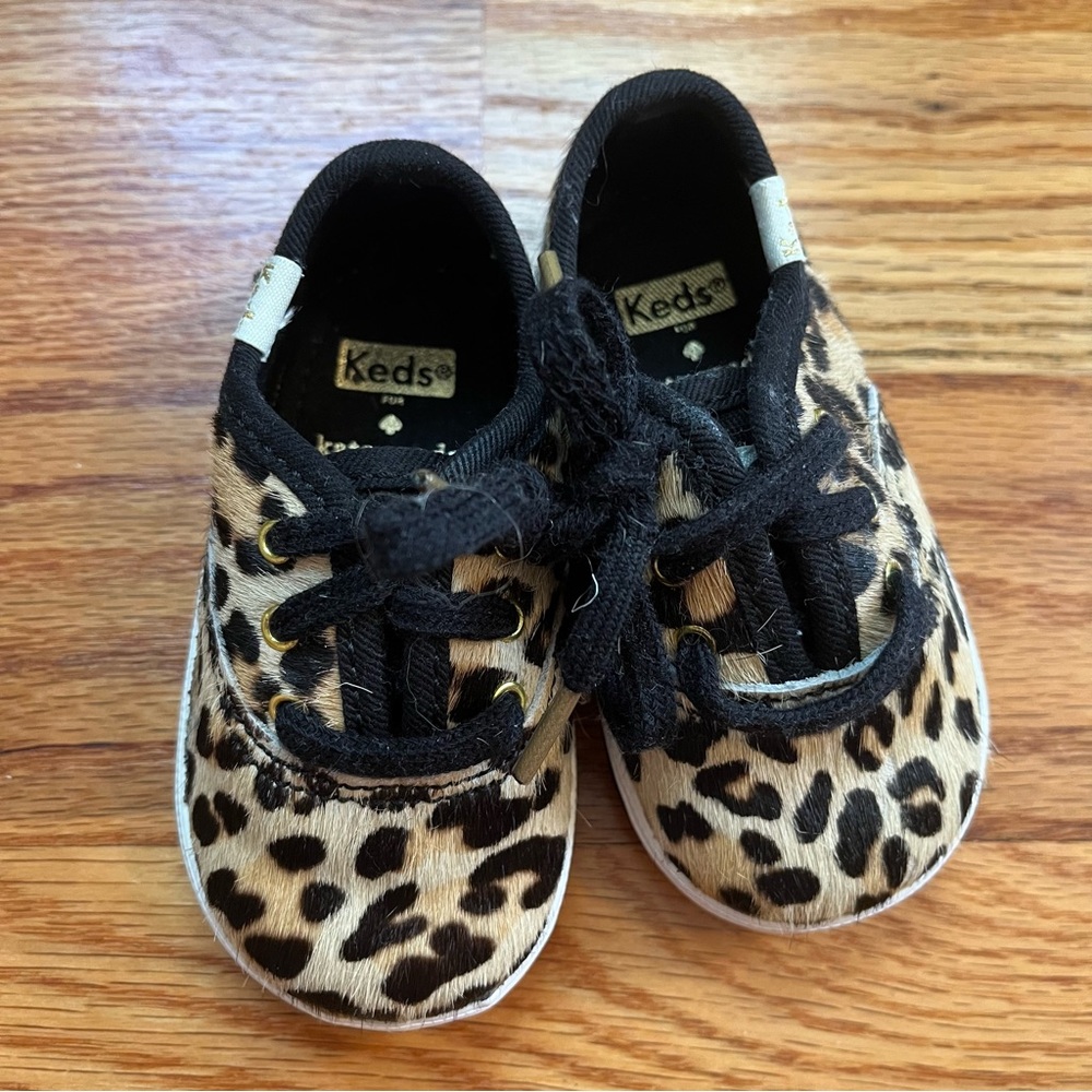 Keds x Kate spade New York leopard sneakers size 3 baby girl